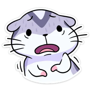 😬 고양이, 스티커, 만화, 동물, 귀여운, 슬픈, 표정 telegram sticker