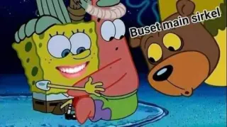 😘 Buset main sirkel bob esponja, patrick, engraçado, desenho animado, meme whatsapp sticker