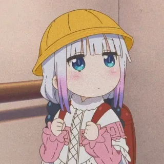 🍬 Kanna Kamui Miss Kobayashi's Dragon Maid 애니메이션, 칸나, 귀여운, 만화, 용, 소녀, 카와이 whatsapp sticker