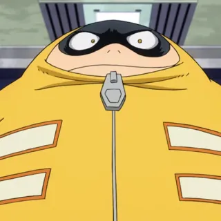 💛 Fat Gum My Hero Academia Anime, Herói, Personagem, Amarelo, Fat Gum whatsapp sticker