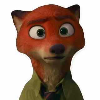 🦊 Nick Wilde Zootopia fuchs, zoomania, disney, nick wilde, cartoon, charakter, animation telegram sticker