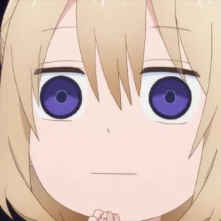 💛 Anime, Mignon, Dessin animé, Fille, Expression, Visage, Manga telegram sticker
