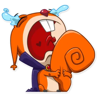 😭 Kreskówka, Chomik, Zły, Słodki, Zwierzę, Futrzany telegram sticker
