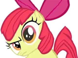 🤨 Apple Bloom My Little Pony apple bloom, my little pony, cartoon, charakter, pony telegram sticker