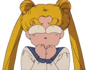 😆 Sailor Moon อนิเมะ, การ์ตูน, เซเลอร์มูน, มังงะ, ตลก, สีหน้า telegram sticker