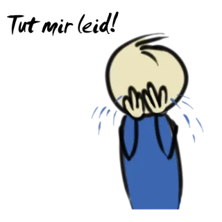 😭 traurig, weinend, Cartoon, Emotion, Figur whatsapp sticker