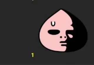 😮‍💨 1 dessin animé, visage, personnage, pêche whatsapp sticker