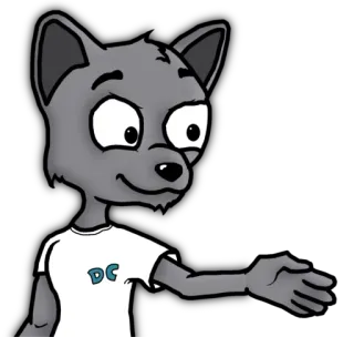 🖐 DC Cartoon, Wolf, Figur, Anthropomorph, Zeichnung telegram sticker