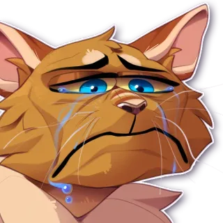 😭 gato, llorando, triste, felino, animal, dibujo animado telegram sticker