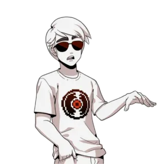 🕶 Dave Strider Homestuck anime, cartoon, homestuck, character, fanart, dave strider telegram sticker