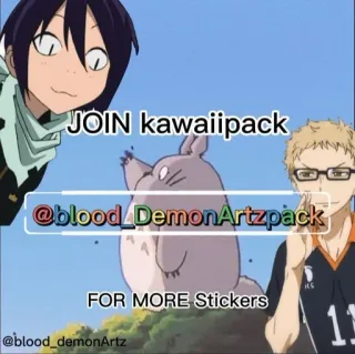 👑 JOIN kawaiipack
@blood_DemonArtzpack
FOR MORE Stickers
@blood_demonArtz anime, sticker, kawaii, cartoon telegram sticker