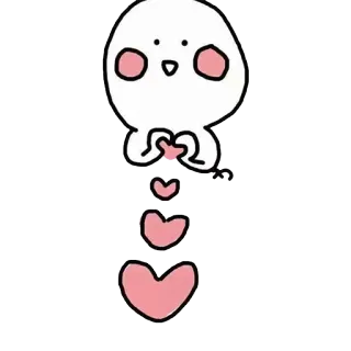 💜 amor, corazones, lindo, garabato, kawaii telegram sticker
