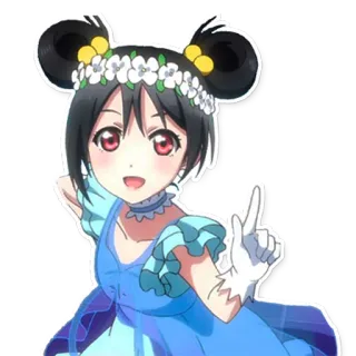 🐼 Nico Yazawa Love Live! Anime, Personagem, Idol, Kawaii, Garota telegram sticker