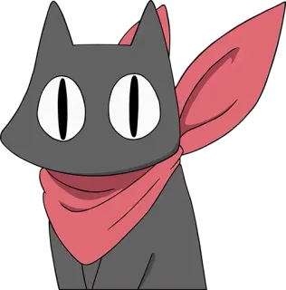 😶 cat, animal, scarf, cute, cartoon telegram sticker