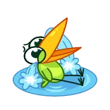 😭 새, 울음, 슬픈, 만화, 수영장, 눈물 telegram sticker