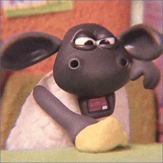 🍫 Shaun Shaun the Sheep ひつじのショーン, クレイアニメ, 羊, アニメ telegram sticker
