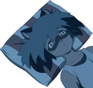 😐 Michiru Kagemori BNA: Brand New Animal Anime, Animale, Ragazza, Dormire, Ragazza volpe telegram sticker