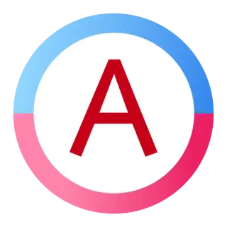 ❤️ A letter A, alphabet, red, circle whatsapp sticker