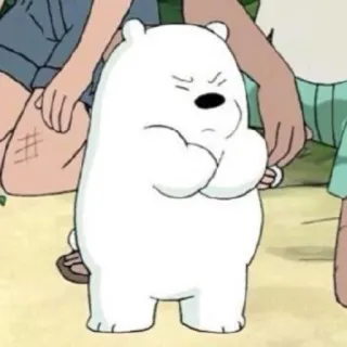 🐧 Ice Bear We Bare Bears Мультфильм, Медведь, Белый медведь, Белый медведь, Мы обычные медведи whatsapp sticker