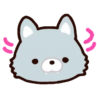 💨 dog, cute, animal, ears, blush whatsapp sticker