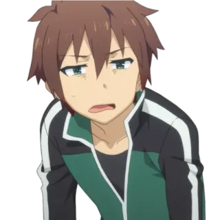 🤨 Kazuma Konosuba Anime, Kazuma, Konosuba, Reacción, Meme, Divertido, Expresión whatsapp sticker