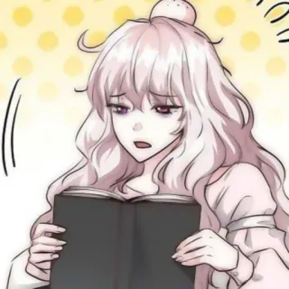 🫀 mulher, menina, livro, leitura, anime, mangá, feminino, desenho animado, ilustração telegram sticker