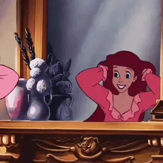 🧚♀ Ariel The Little Mermaid Arielle, Disney, Prinzessin, Cartoon, Die kleine Meerjungfrau, Animation, Süß, Fantasy telegram sticker