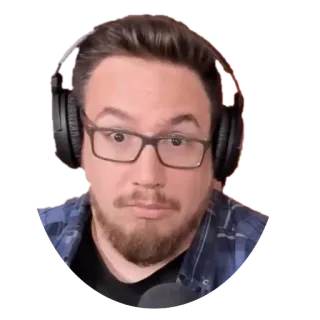 😶 Porträt, Mann, Brille, Kopfaufnahme, Person, Aufkleber whatsapp sticker