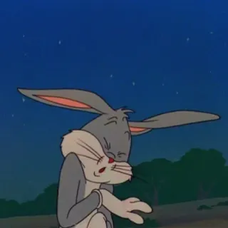😑 Bugs Bunny Looney Tunes บั๊กส์ บันนี, ลูนีย์ตูนส์, การ์ตูน, กระต่าย, ตัวละคร, แสดงความรัก telegram sticker