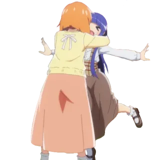 🫂 anime, abrazo, amistad whatsapp sticker