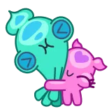 🤗 süß, Tier, Frosch, Herz, Liebe, Cartoon telegram sticker