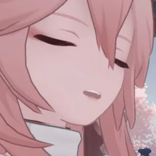 🌸 Yae Miko Genshin Impact ゲームキャラクター, アニメ, 原神, 八重神子 whatsapp sticker
