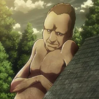 🌟 Attack on Titan Anime, Titã, Ataque dos Titãs, Monstro, Fantasia telegram sticker