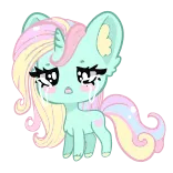 😢 cute, pony, chibi, cartoon, pastel, kawaii telegram sticker
