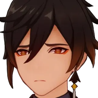 😔 Zhongli Genshin Impact anime, video game, character, genshin impact, zhongli telegram sticker