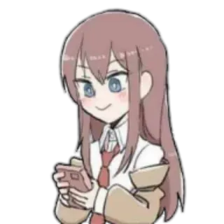 🤳 Anime, Garota, Uniforme escolar, Celular, Estudante, Desenho animado telegram sticker