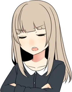 😠 สาวอนิเมะ, โกรธ, รำคาญ, จริงจัง, ตัวละคร, ทัศนคติ, น่ารัก telegram sticker