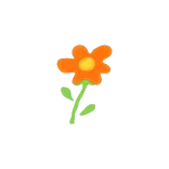 💐 flor, laranja, planta, natureza, primavera, floral telegram sticker