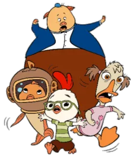 👥 Chicken Little Chicken Little, Disney, animiert, Familie, Freunde, Cartoon telegram sticker