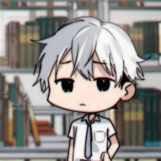 🥛 anime, manga, sad, chibi, school uniform, character whatsapp sticker