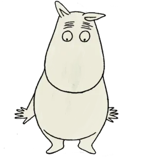 😕 Moomin dibujos animados, lindo, Moomin, personaje, animal telegram sticker