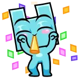 🥳 cartone animato, personaggio, animazione, divertente, mascotte, carino telegram sticker