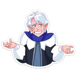 🤷‍♂️ สติกเกอร์, อนิเมะ, การ์ตูน, ตัวละคร, ดิจิทัลอาร์ต, กังวล, ประหม่า whatsapp sticker