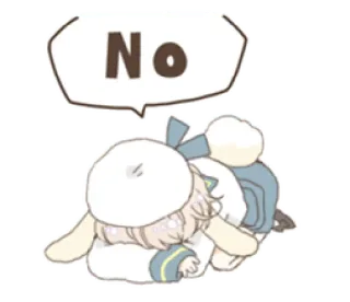 🌬 No conejo, no, personaje, lindo whatsapp sticker