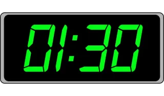 📟 01:30 clock, digital, time, numbers, countdown telegram sticker