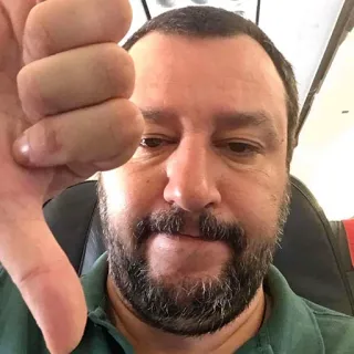 👎 politico, uomo, pollice verso, italiano telegram sticker