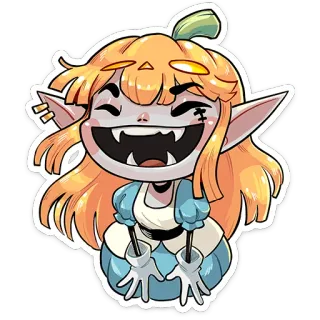 😂 pegatina, calabaza, lindo, halloween, dibujos animados, personaje, monstruo, feliz telegram sticker