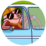 Potter Pig telegram stickers