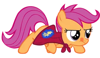 😠 Scootaloo My Little Pony My Little Pony, Zeichentrick, Figur, Aufkleber, Scootaloo, Pony, süß whatsapp sticker