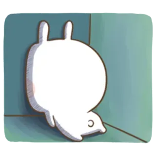 😞 Dibujo animado, Animal, Lindo, Mancha, Divertido, Ilustración, Pegatina whatsapp sticker